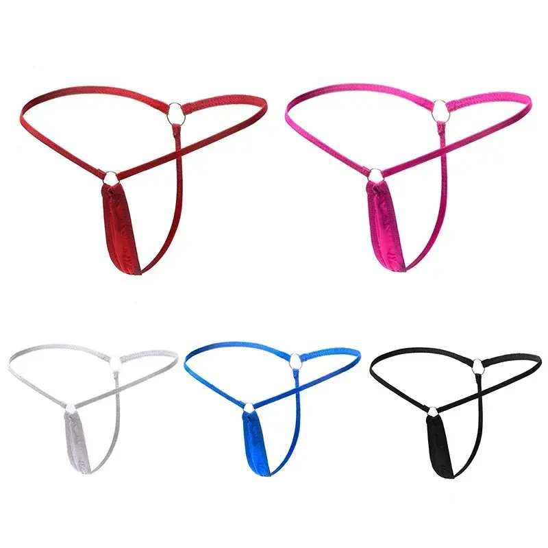 Small G-String Panties Women's Underwear Solid Color Simple T Pants Sexy One Rope Mini Panties Lingerie Hollow Out Thong