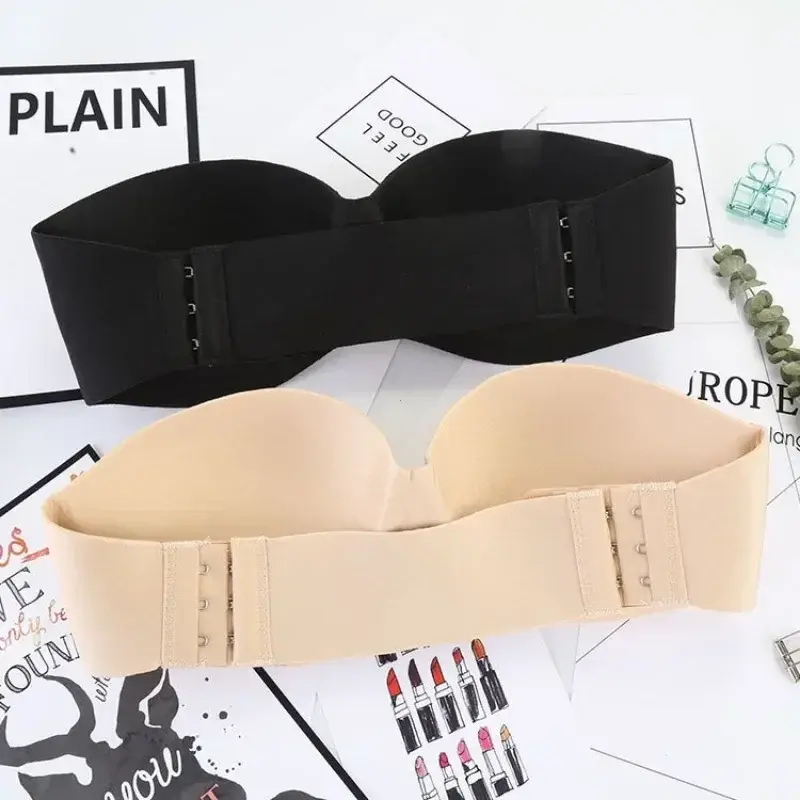Sexy Strapless Invisible Bras For Women Seamless Underwear Half Cup Bras Without Straps Wire Free Bralette Large Size Lingerie