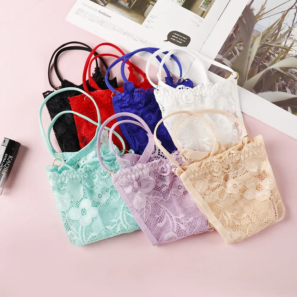 Panties Woman Comfort Low-Rise Briefs Women's Thin Breathable Transparent Sexy Lace Underwear Set Hollow Out Lingerie