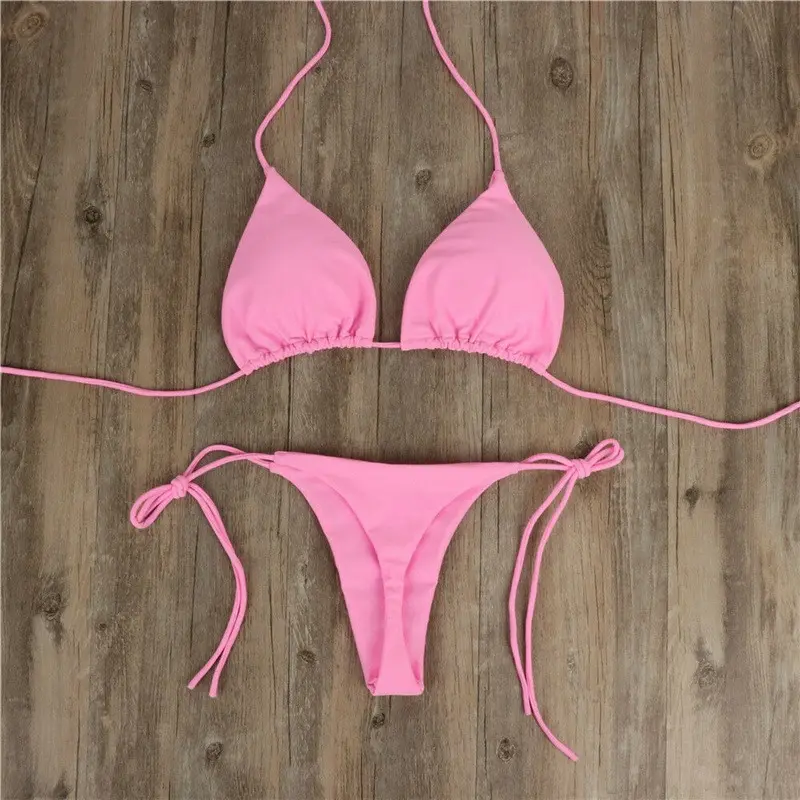 2pcs Sexy Women Summer Swimwear Bikini Set Bra Triangle Suit Swimsuit Bathing Suit Swimming Suit