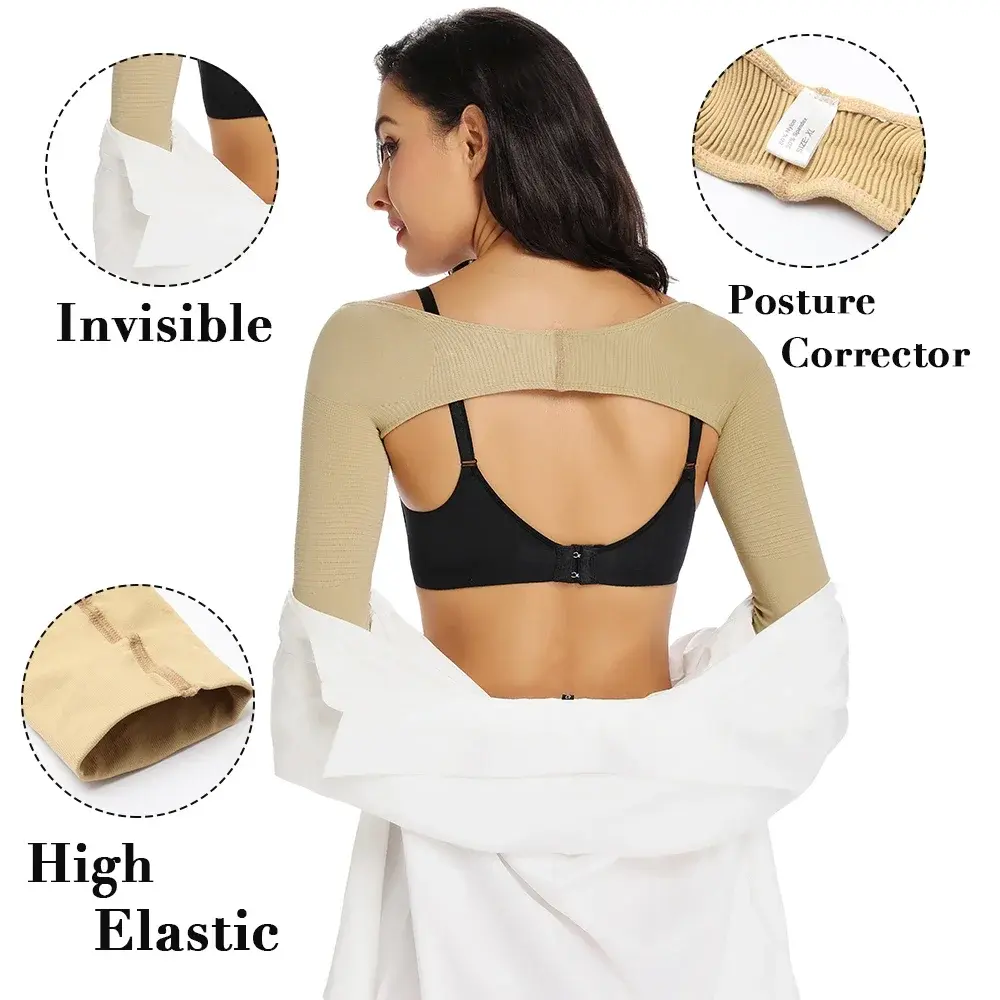 Arm-Shaper Shapewear-Sleeves Posture-Corrector Back-Support Shoulder Slimmer Compression