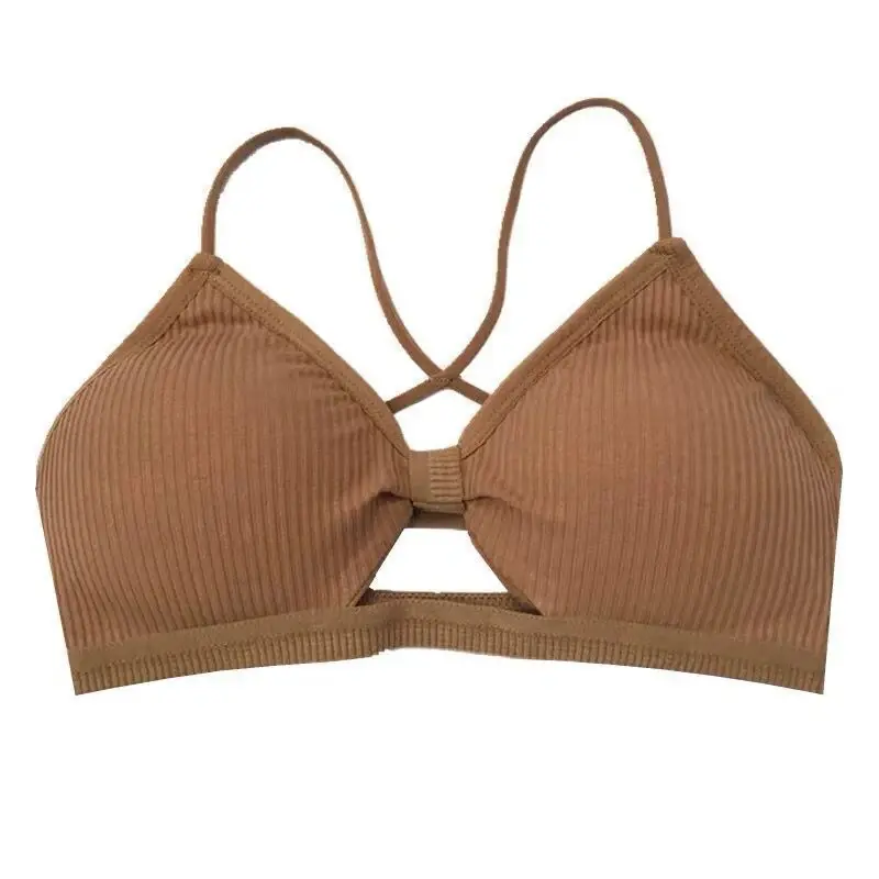 Women Tube Top Bralette Female Underwear Sexy Sling Tops Bra Girl Comfort Underwear Push Up Bra Gathered T-Back Sports Bra