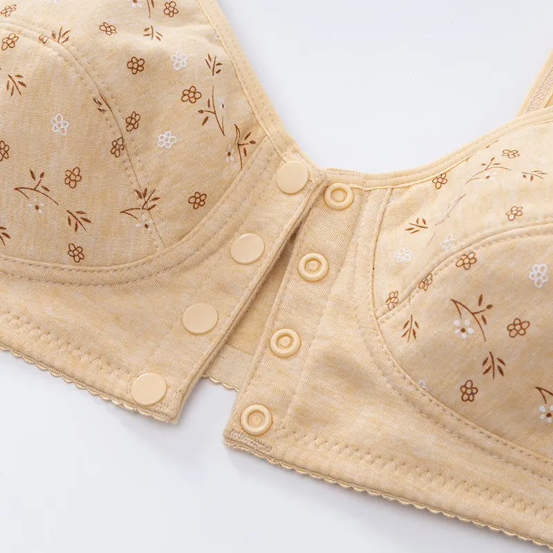 Bra Cotton Women Wire Free Bras Front Closure Bralette Female Confortable Underwear Large Bust 52BC 50BC 48BC Cup
