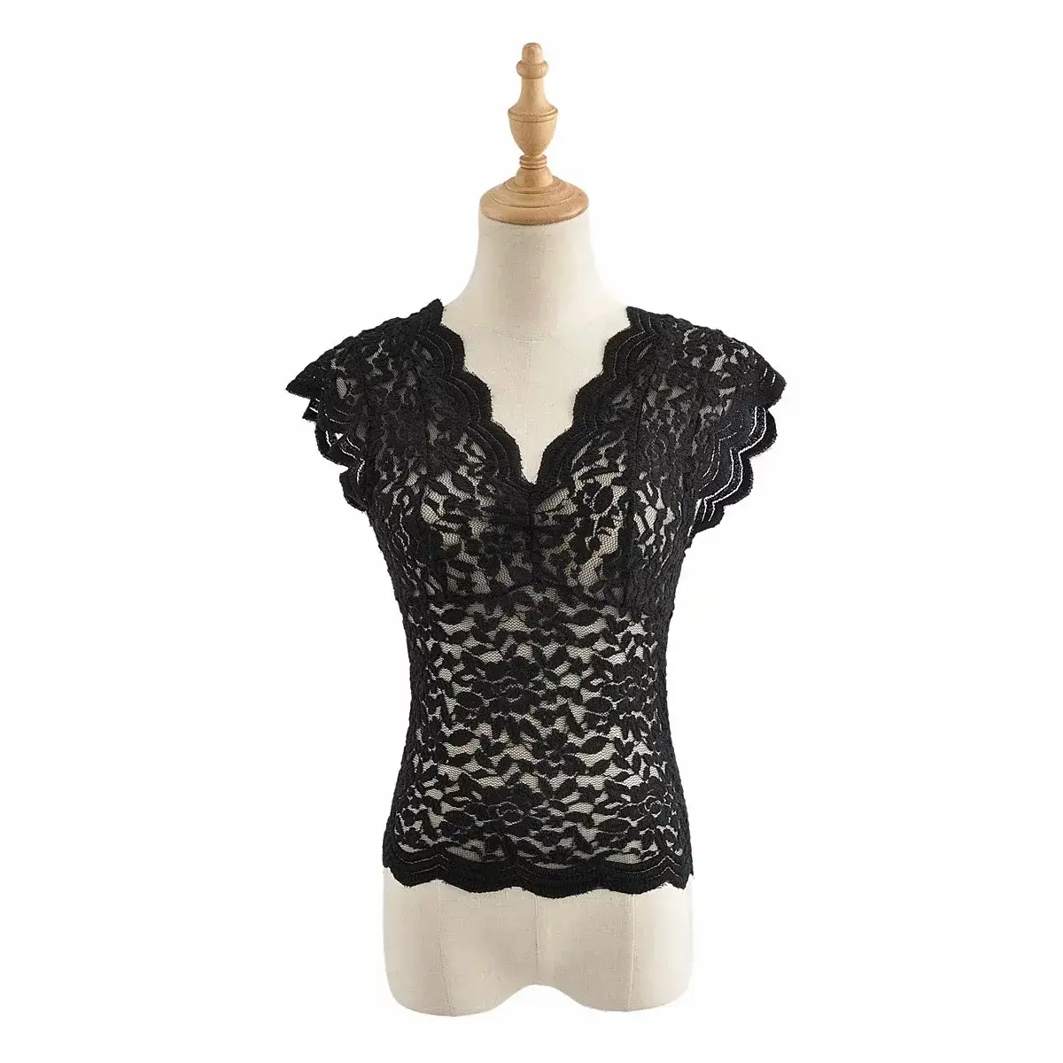S-5XL Lace Blouses Shirts Sexy Club Female Acrylic Shirts Deep V Summer Fashon Tops Lace Sexy V Neck Sleeveless Fashon Top