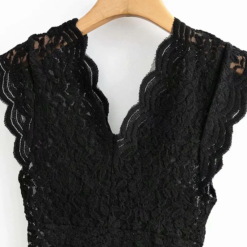 S-5XL Lace Blouses Shirts Sexy Club Female Acrylic Shirts Deep V Summer Fashon Tops Lace Sexy V Neck Sleeveless Fashon Top