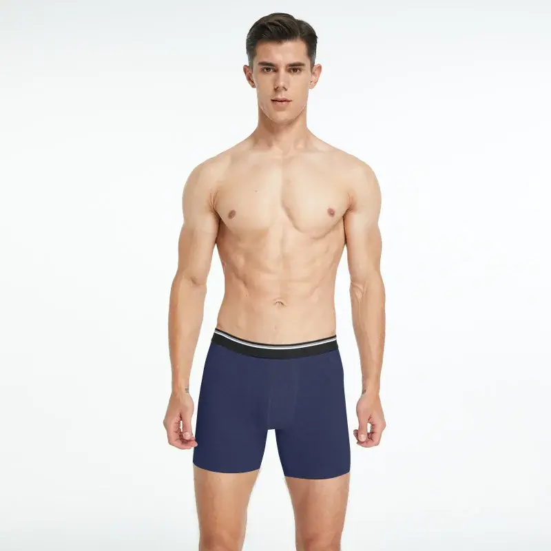 Men's Underpants Men's Long, Enlarged, Pure Cotton, Four Corners, US Size, Large, Breathable, Flat Pants Men Underwear Boxers