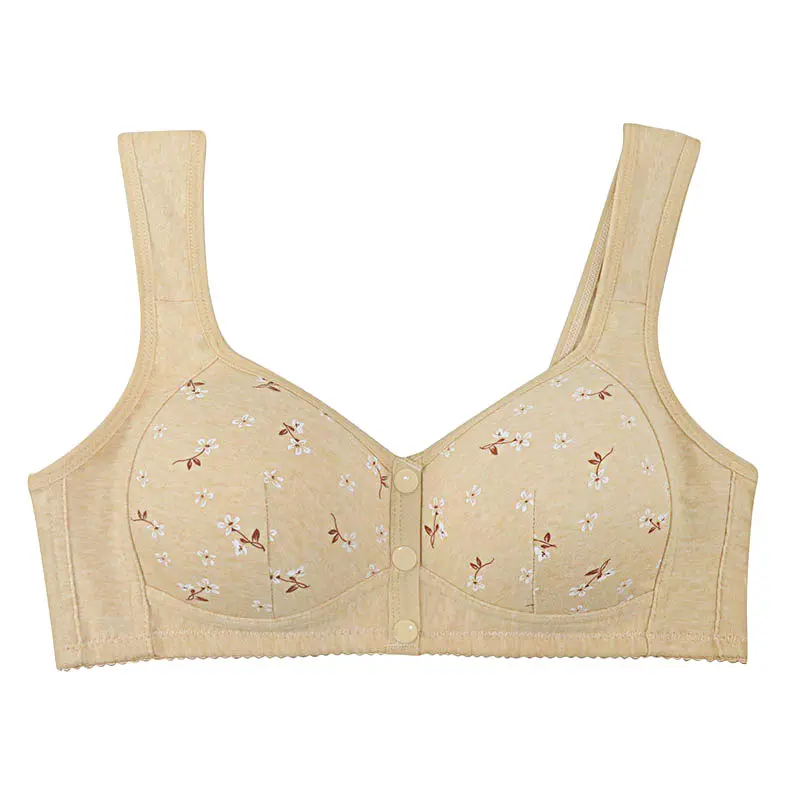 Bra Cotton Women Wire Free Bras Front Closure Bralette Female Confortable Underwear Large Bust 52BC 50BC 48BC Cup