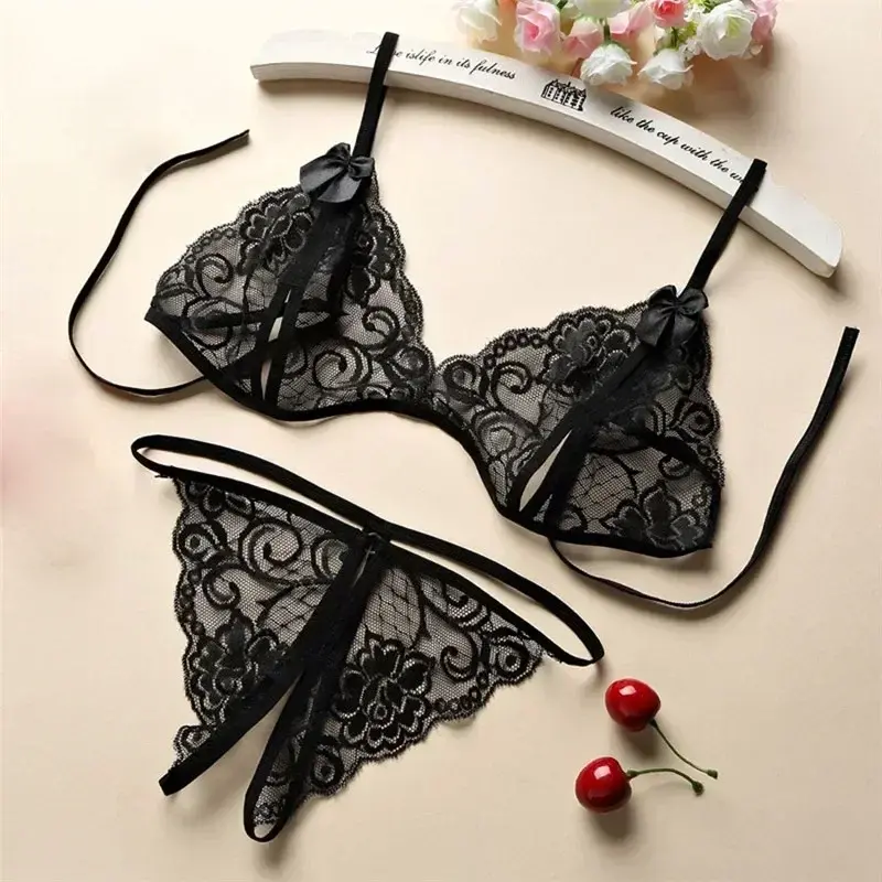 Hot Sexy Lingerie Women Lace Underwear Porn Roleplay Clothes Erotic Maid Cosplay Costume Pornostar Lingerie Sexy 2Piece Set