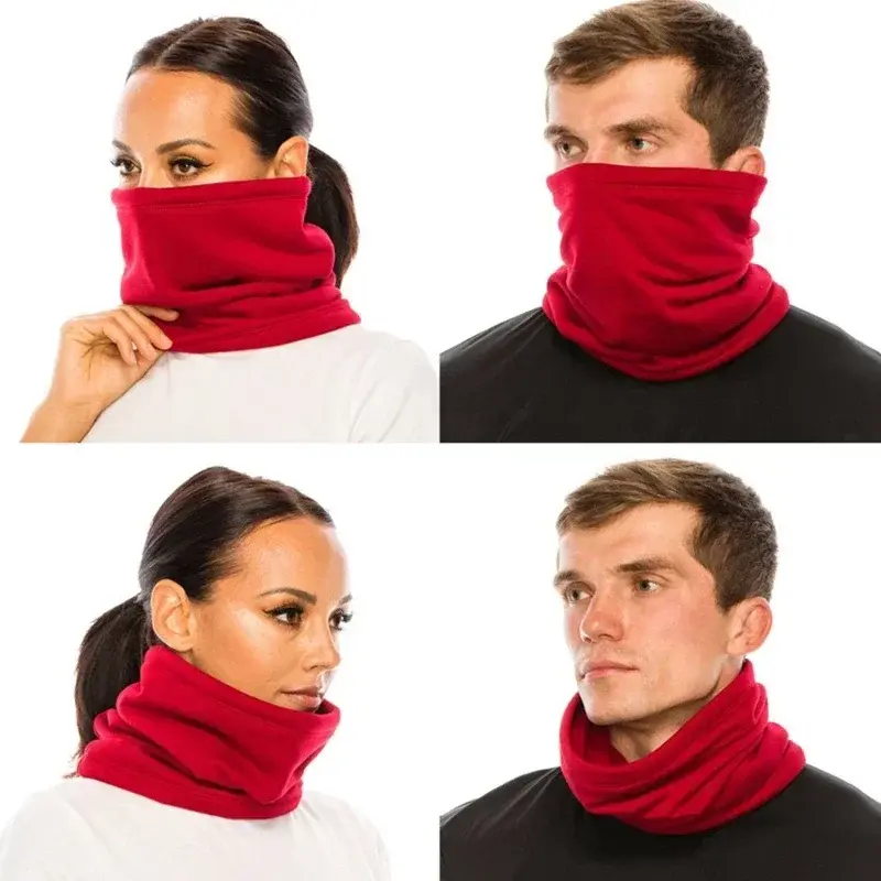 Polar Fleece Neck Scarf Winter Thick Cycling Bandana Women Men Face Neck Warmer Multifunction Cover Hat Tube Scarves