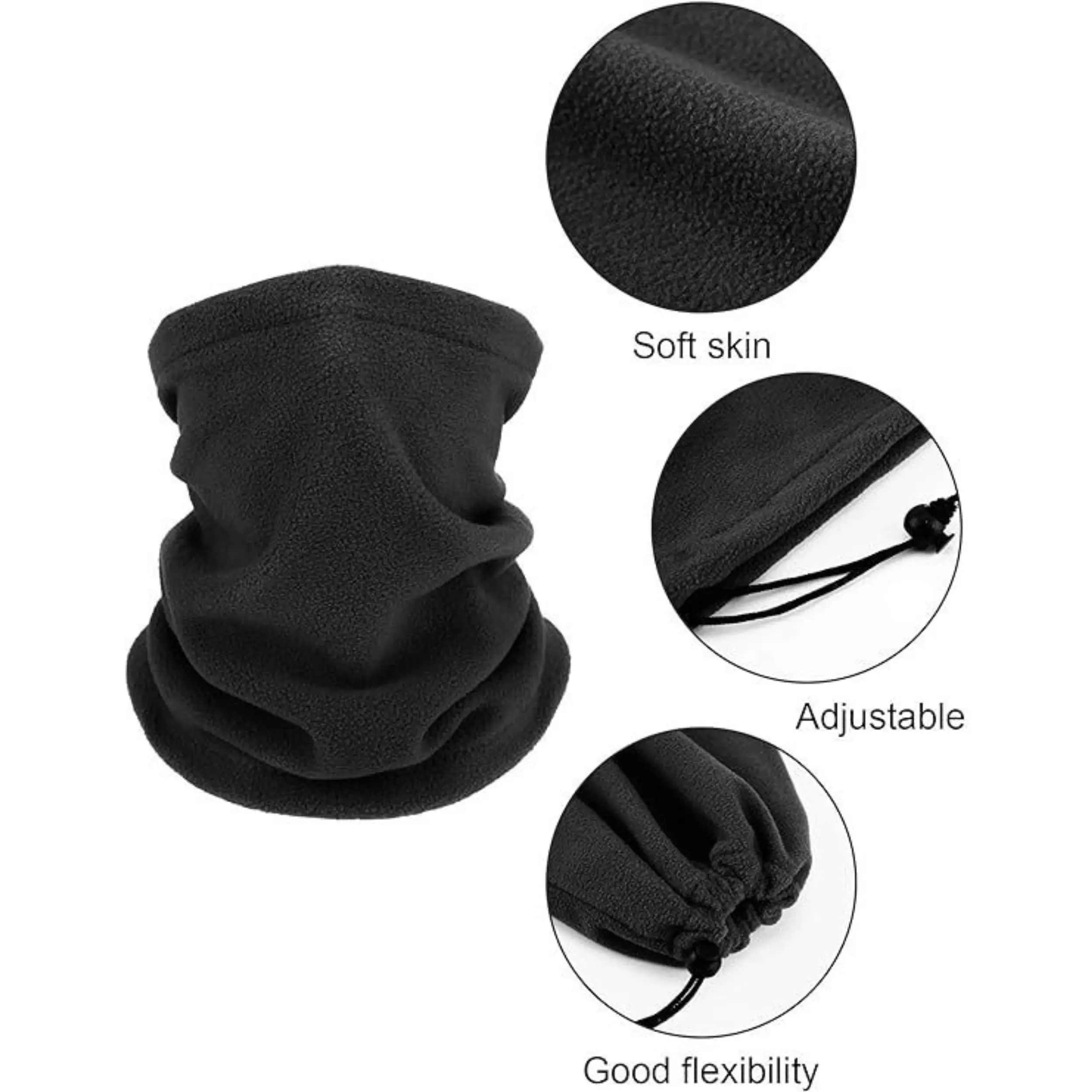 Polar Fleece Neck Scarf Winter Thick Cycling Bandana Women Men Face Neck Warmer Multifunction Cover Hat Tube Scarves
