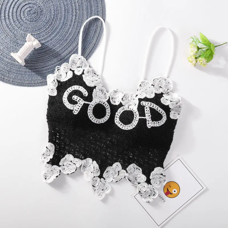 Sexy Rhine Stone Knit Tank Top Women Chic Strapless Camis Slim Korean Tanks Top Elegant Basic Crop Top Summer Bustier