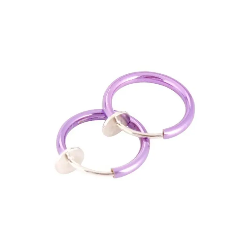 1PCS Earrings Nose Lip Hoop Ring Stainless Steel Fake Piercing Cartilage Earrings Septum Helix Piercing Body Jewelry