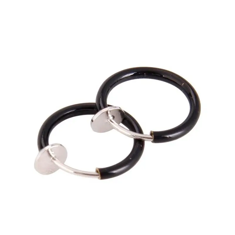 1PCS Earrings Nose Lip Hoop Ring Stainless Steel Fake Piercing Cartilage Earrings Septum Helix Piercing Body Jewelry
