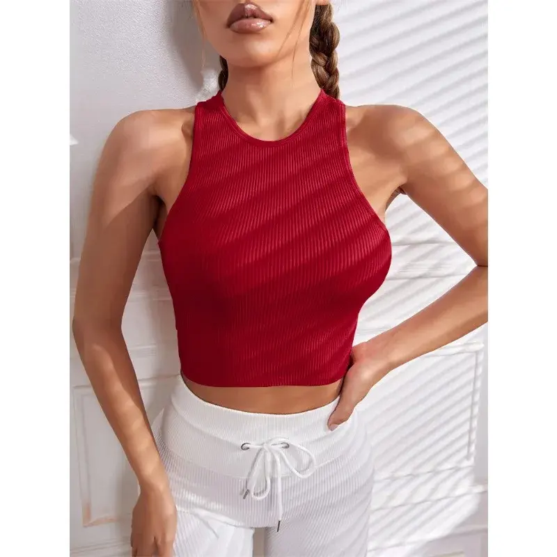 Summer Vest Seamless Push Up Y2k Tops Female Beautiful Sport Sexy Tank Top Mallas New Solid Casual Woman Corset Top