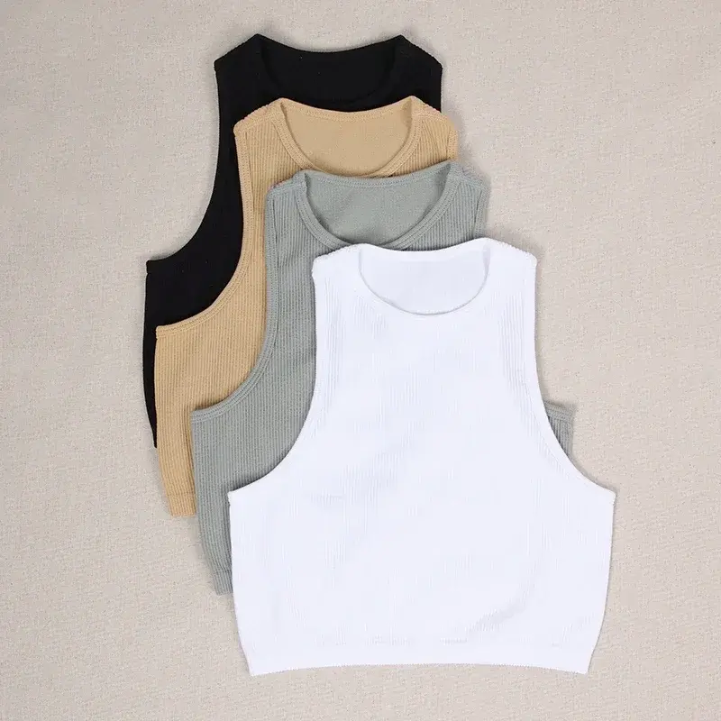 Summer Vest Seamless Push Up Y2k Tops Female Beautiful Sport Sexy Tank Top Mallas New Solid Casual Woman Corset Top