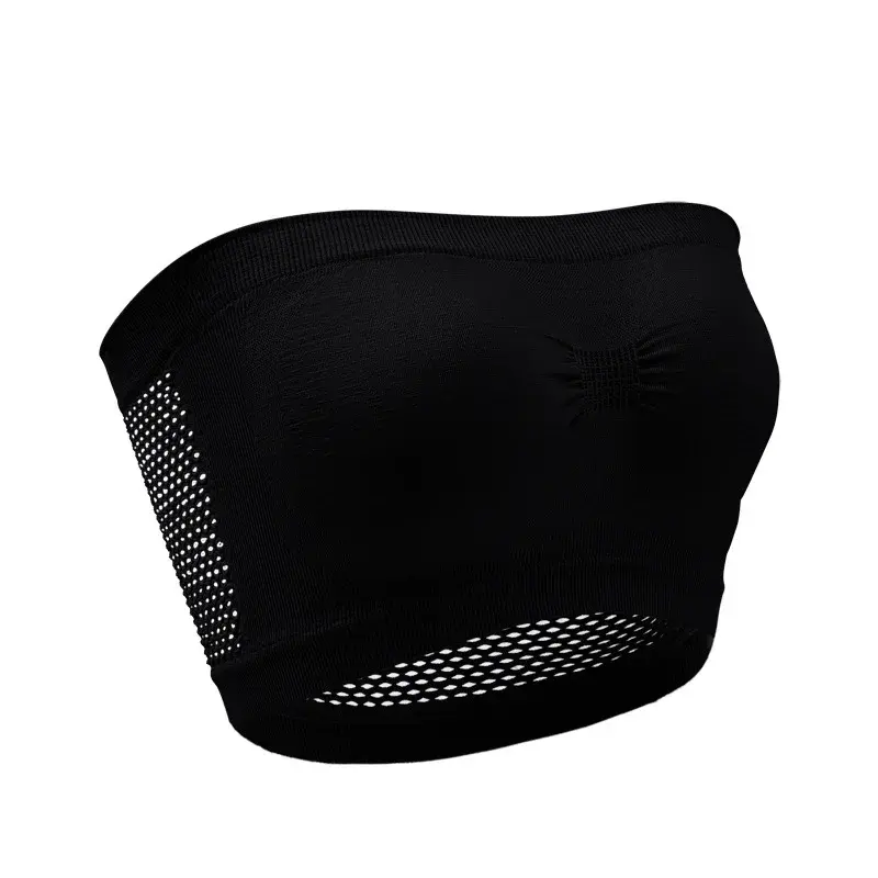 Summer Strapless Underwear Women's Sexy Mesh Bra Ladies Slim Short Crop Tops Female Invisible Push Up Bralette Lingerie S-6XL