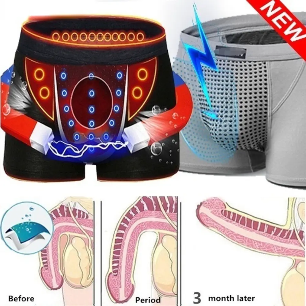 New Upgraded Version of Men's Magnetic Therapy Health Panties 63 Magnet Reinforced Boxer Briefs Underwear(L-6XL)