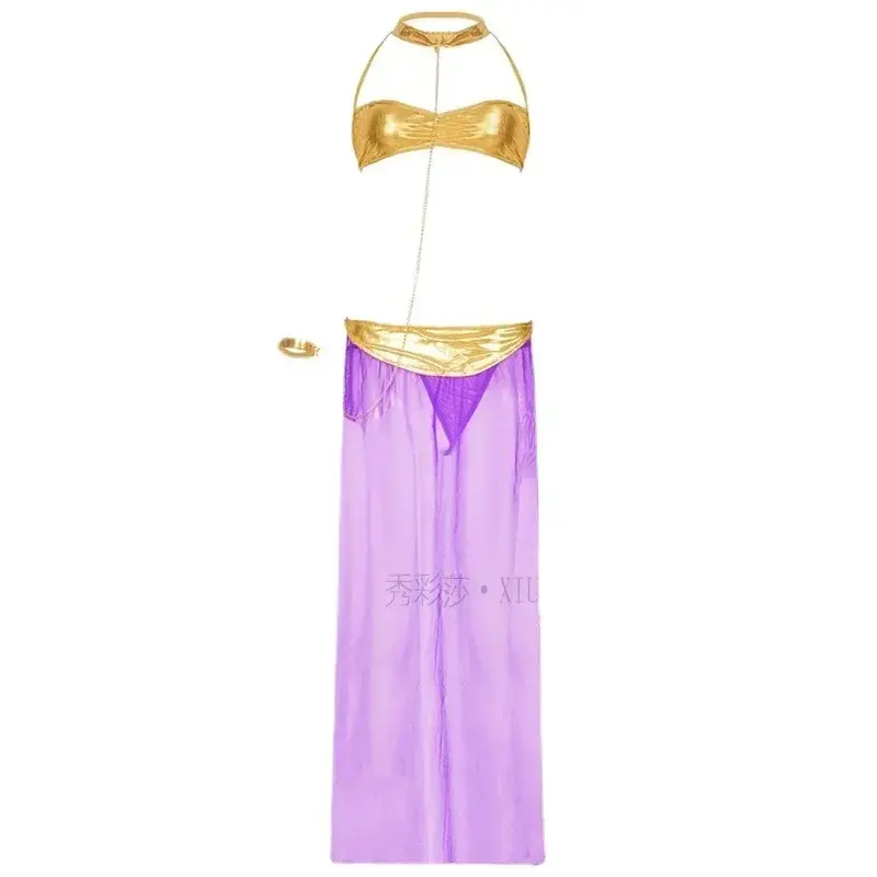 Sexy Belly Dance Skirt Wear Oriental Dancing Clothes Women Lingerie Set Stage Costumes Leia Arabic Dresses Halloween Cosplay Set