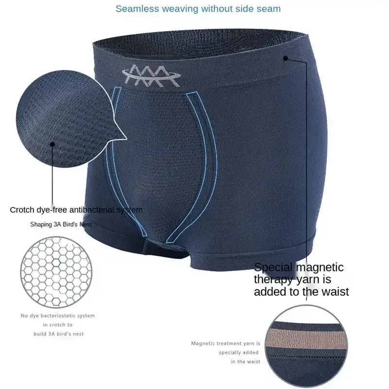 Men's Panties Seamless Breathable Mid Waist Traceless High Elastic Male Underpants Nylon Underwear Comfortable Boxers