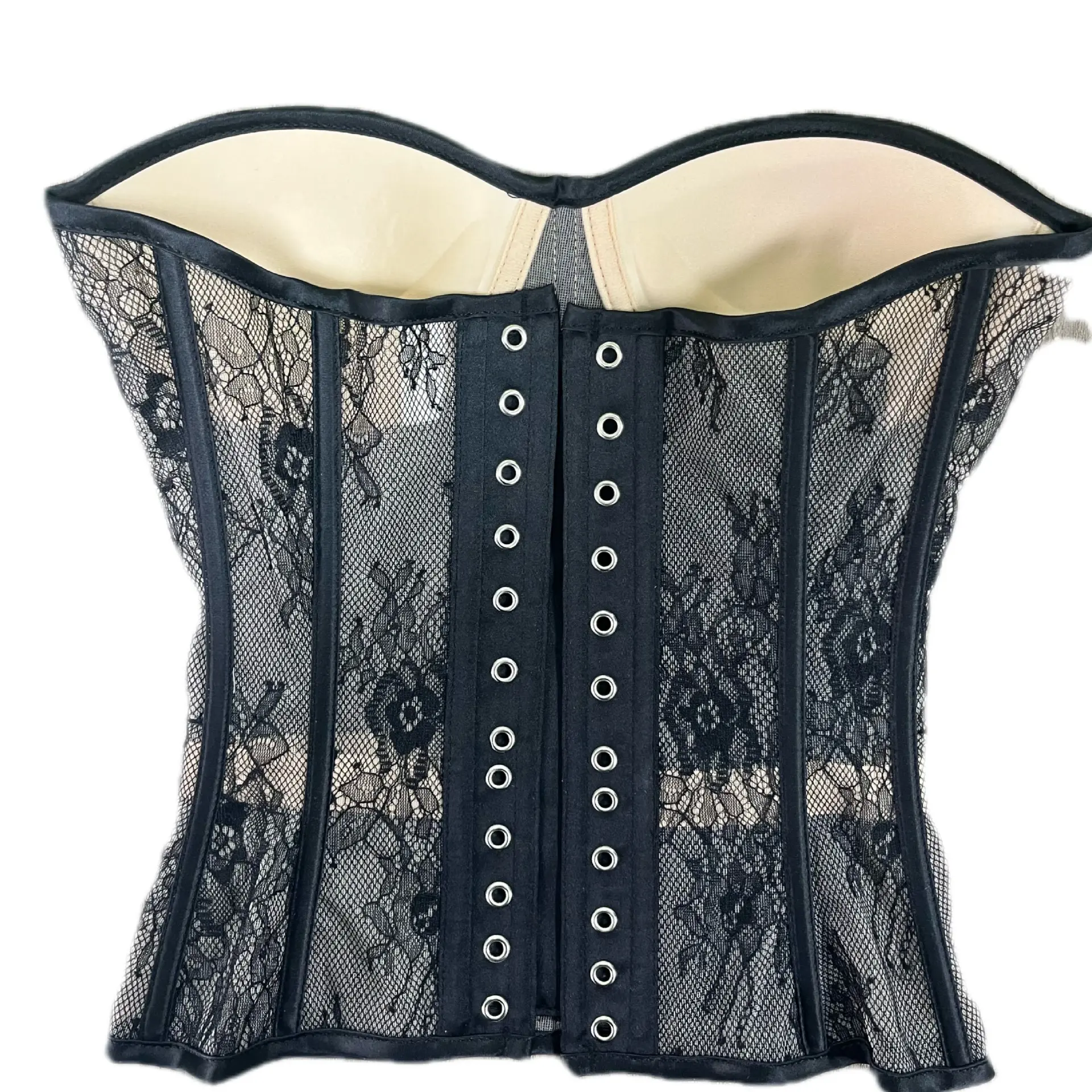 Black Mesh Lines Patchwork Vest Women Y2K Print Chest Wrap Sexy Backless Skinny Strctch Summer Trend Streetwear Tops