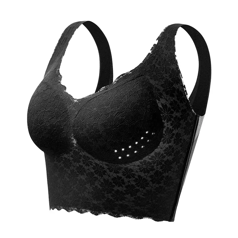 Seamless Lace Underwear Push Up Vest M-7XL Wirefree Vest Bra Women Sleeping Bra Beauty Back Sports Vest Bra Plus Size