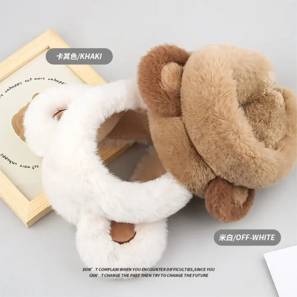 New Women's Earmuffs Cartoon Little Bear Warm Earmuffs Winter New Cute Student Warm Ear Protector Cold Ear Cover Ear Cover