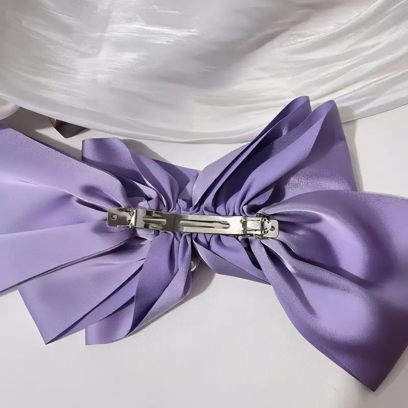 Super Sweet Big Bow Headband Hair Clip, Women's Head Highlights Face, Small Straight Clip, High-end Hair Accessory