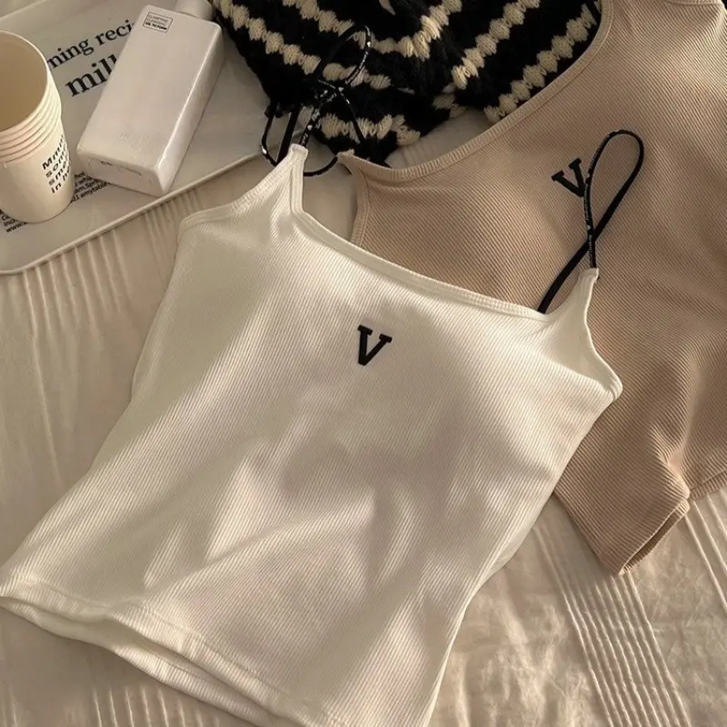 Latex Strapless Bralette Women's Innerwear Tank Top Cotton Underwear with Chest Pad for Outerwear Backless Design