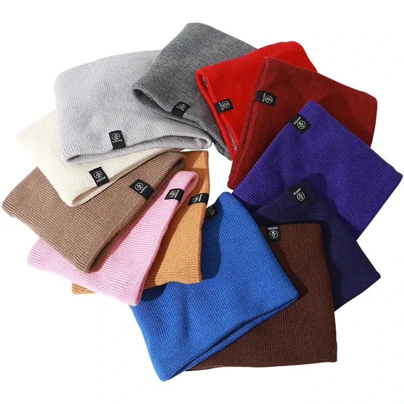 Fashion Winter Scarf for Women Children Boy Girl Knitted Scarf Thickened Wool Collar Scarves Neck Scarf Warm Neckchief Ski