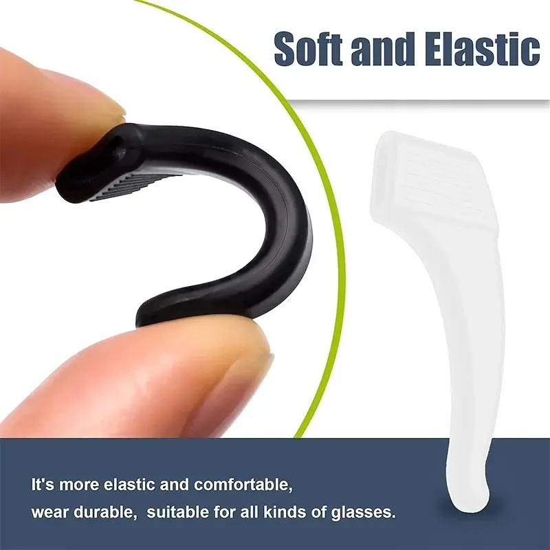10/20pcs Anti-slip Silicone Ear Grip Glasses Eyeglasses Leg Ear Hook Stopper Bracket Fastener Accessories Eyewear Holder Temple