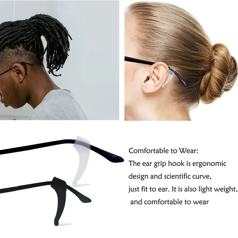 10/20pcs Anti-slip Silicone Ear Grip Glasses Eyeglasses Leg Ear Hook Stopper Bracket Fastener Accessories Eyewear Holder Temple
