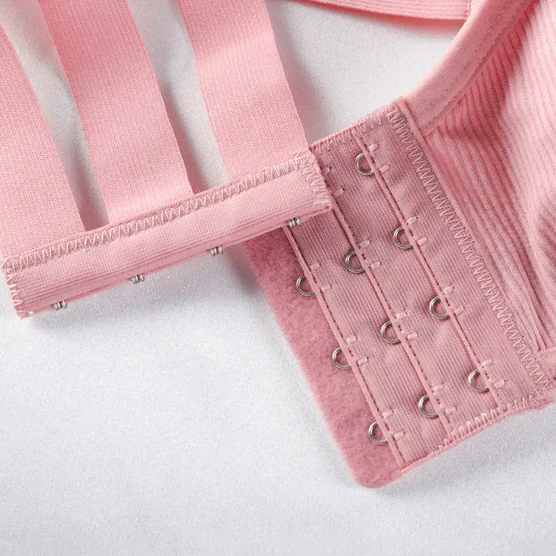 3D Sexy Lingerie Seamless Sport Bra Backless Strapless Top Bra Push Up Bralette Brassiere Women Underwear Back One Line Girdle