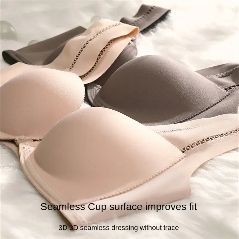 Japanese Style Cotton Bra Women's Underwear Fashion Push Up Comfort Brassiere Girls' Steel Ring Free Bra Female Lingerie