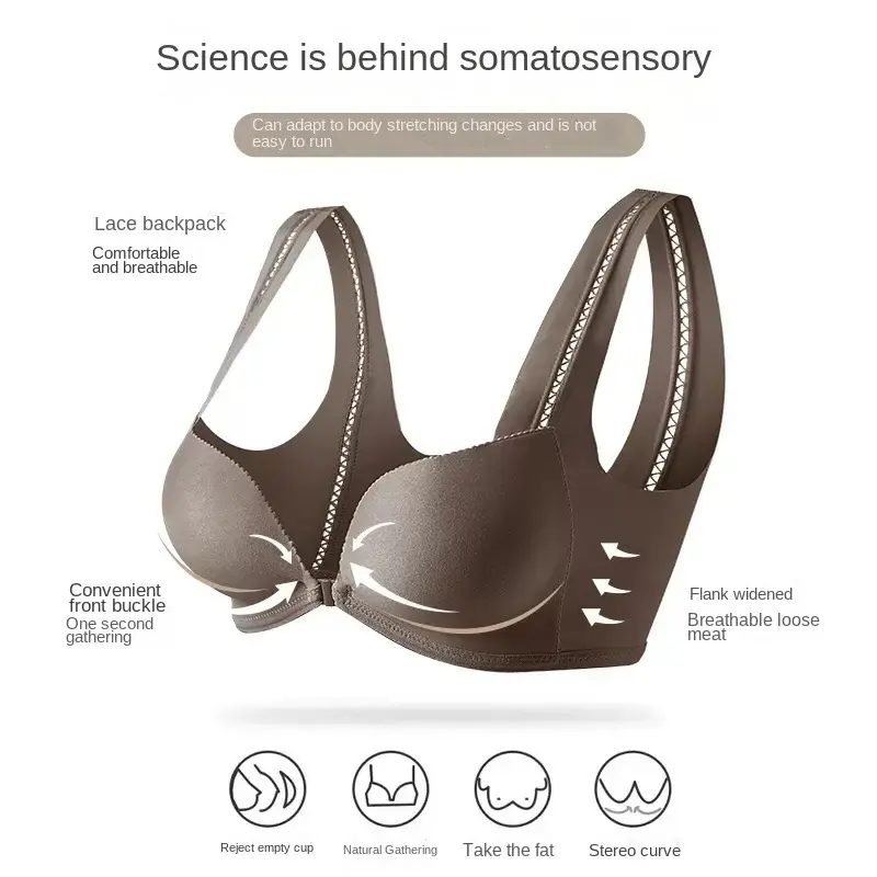 Japanese Style Cotton Bra Women's Underwear Fashion Push Up Comfort Brassiere Girls' Steel Ring Free Bra Female Lingerie