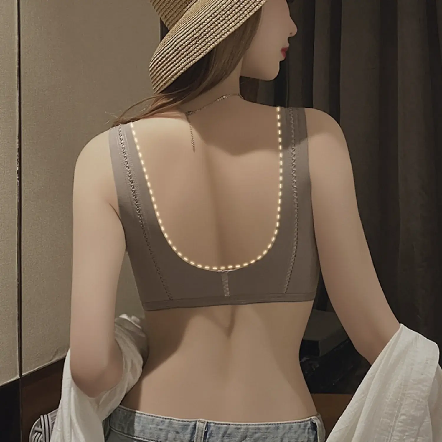 Japanese Style Cotton Bra Women's Underwear Fashion Push Up Comfort Brassiere Girls' Steel Ring Free Bra Female Lingerie