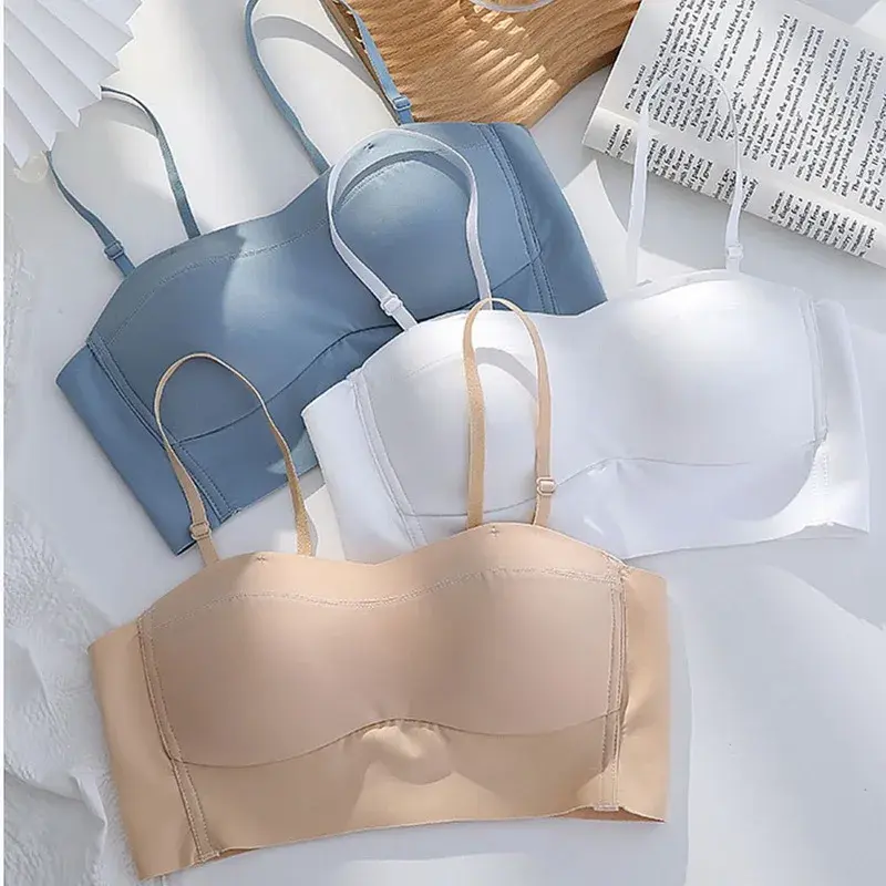 Bandeau Bra Strapless Brassiere Seamless Push Up Bralette Non-wired Bras Invisible Underwear Women Tube Top Boneless Lingerie