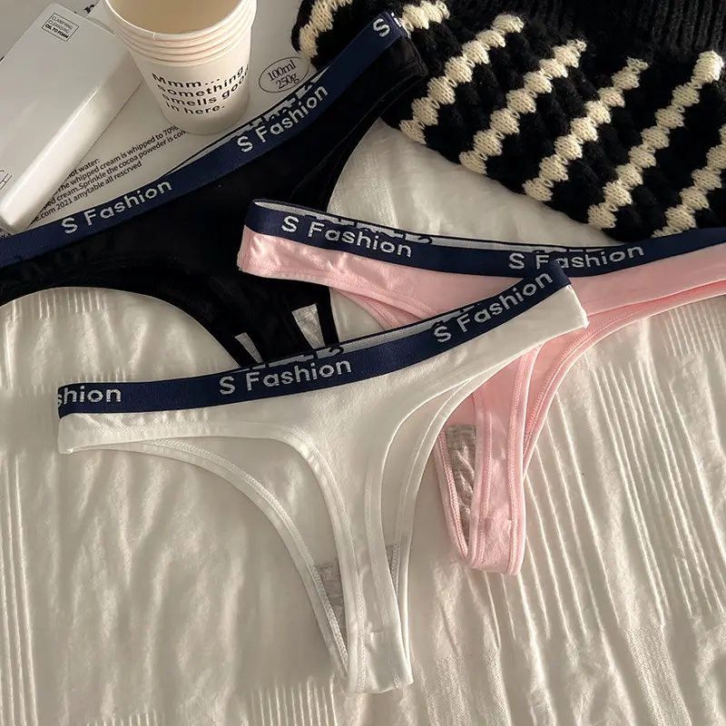 Women Cotton Panties Sexy Underwear Soft Underpant Female Briefs Pantys Letter Waist Band Intimates Girls Lingerie
