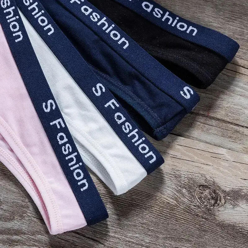 Women Cotton Panties Sexy Underwear Soft Underpant Female Briefs Pantys Letter Waist Band Intimates Girls Lingerie