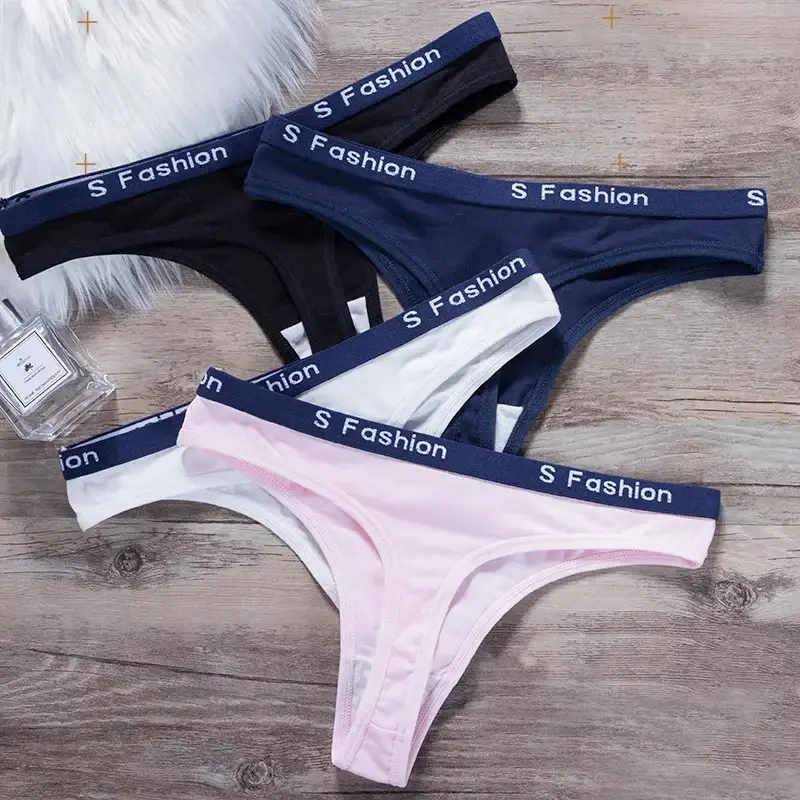 Women Cotton Panties Sexy Underwear Soft Underpant Female Briefs Pantys Letter Waist Band Intimates Girls Lingerie