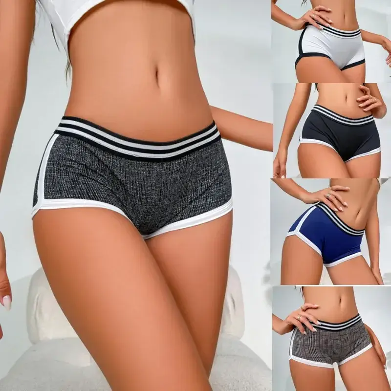 Low Waist Boxer Panties for Women, Comfortable and Breathable Underwear, Ladies Pants, Intimate Lingerie, Female Boxer, Sport
