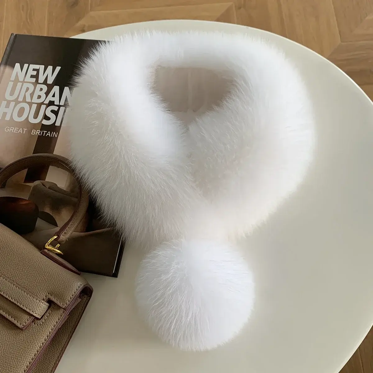 Natural Fox Fur Collar Winter Shawl Women Warm Double Short Fur Neck Warmer Scarf Big Size Shawl Luxury Thick Female Scarves