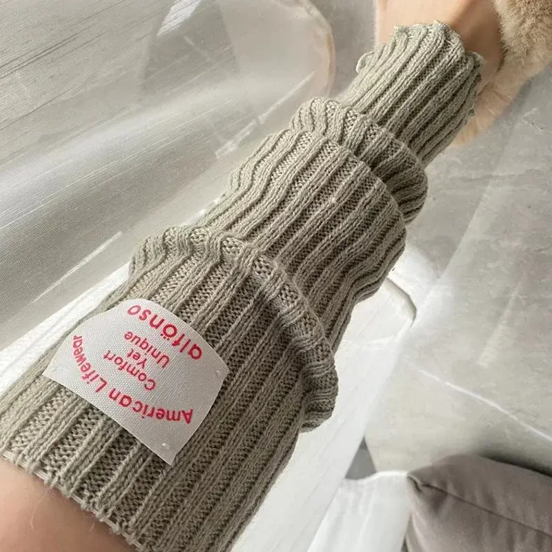 Korean Label Over-knee Leg Warmers Sleeves WOMEN Arm Covers Japanese Leggings Y2k Wool Thigh Socks Punk Multifunctional Gloves