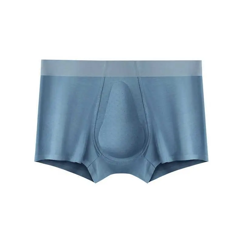 Man 3D Crotch Boxers Latex Penis Pouch Breathable Underwear Seamless Modal Copper Anti-Bacterial Lingerie Ropa Interior Hombre