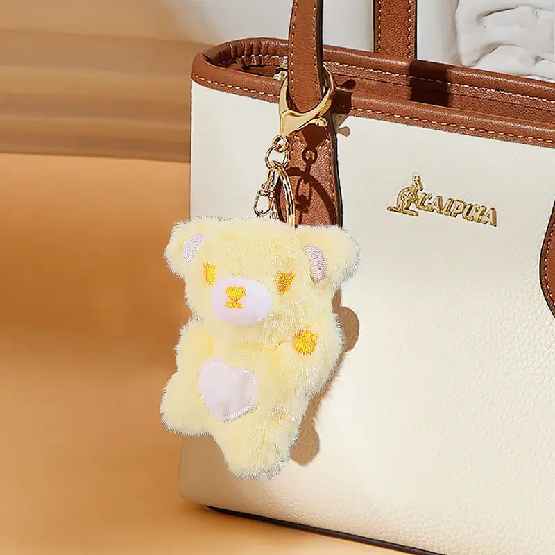 New Keychain Cute Cartoon Plush Key Ring Charm Car Key Accessories Backpack Decoration Pendant Children's Birthday Gifts