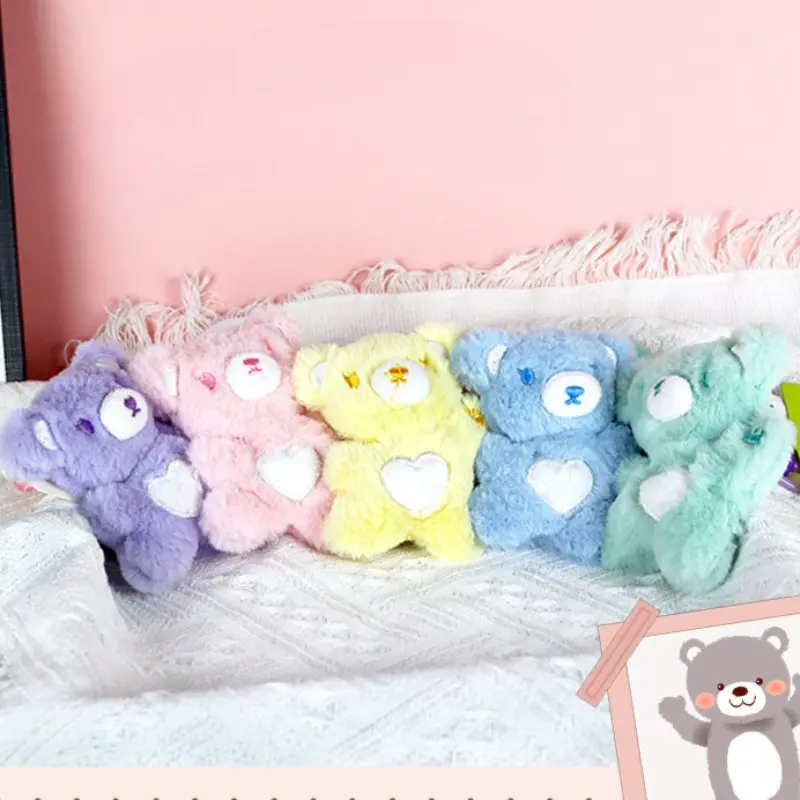 New Keychain Cute Cartoon Plush Key Ring Charm Car Key Accessories Backpack Decoration Pendant Children's Birthday Gifts