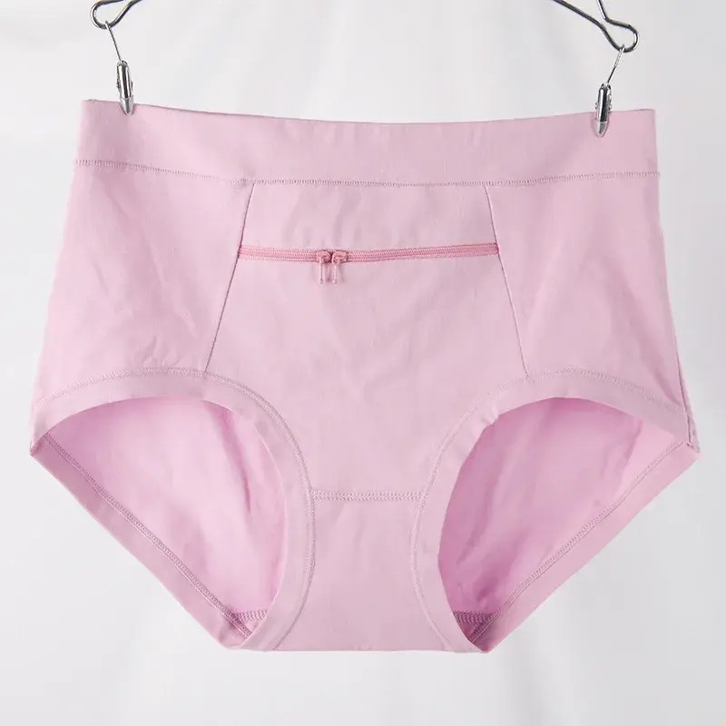 Woman Travel Underwear with Safe Pockets Hidden Zippers for Credit Card Passport Bag Invisible Skinny Lingerie Outdoor Briefs