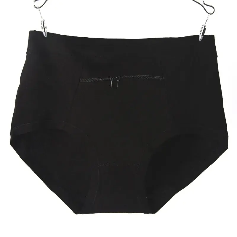 Woman Travel Underwear with Safe Pockets Hidden Zippers for Credit Card Passport Bag Invisible Skinny Lingerie Outdoor Briefs