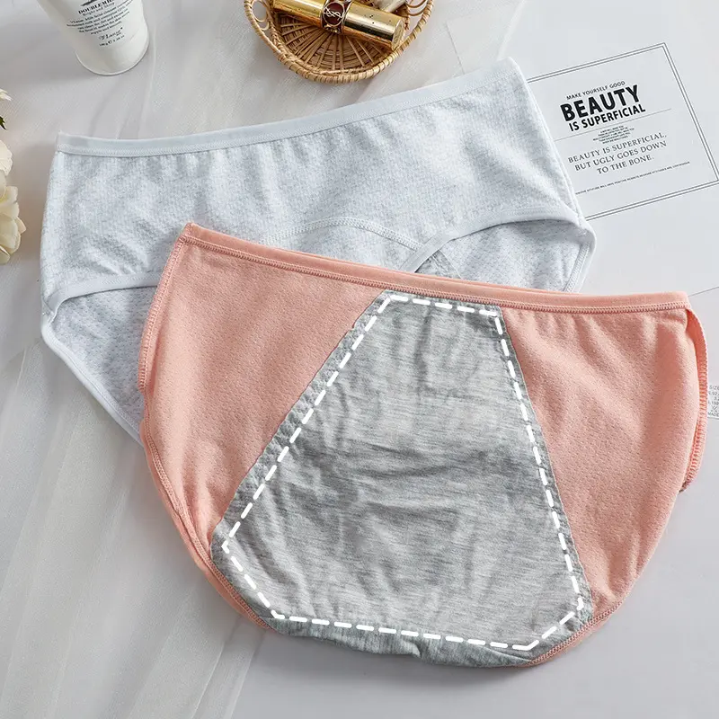 Leak Proof Menstrual Panties Cotton Waterproof Briefs Women Soft Thin Physiological Underwear Sexy Femme Lingerie Underpants