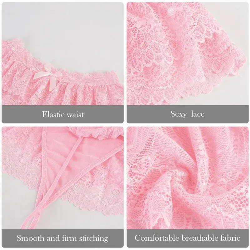 Ultra Mini Sex Lace Women Skirt New White Sexy G-string Short Fun Underwear Summer Dance T Panties Lady Hombre Wear Briefs