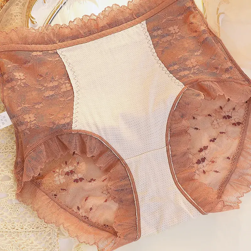 M-XXL Women's Underwear Plus Size Size High Waist Seamless Underpants Sexy Lace Panties Fashion Soft Comfort Briefs Lingerie